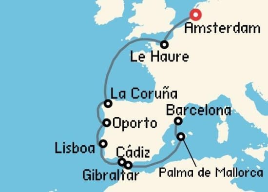 Itinerario del Crucero Báltico y Norte de Europa desde Amsterdam Celebrity Cruises