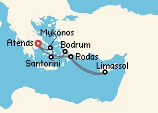 Itinerario del Crucero Islas Griegas desde Atenas - El Pireo Royal Caribbean