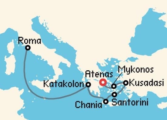 Itinerario del Crucero Islas Griegas desde Atenas - El Pireo Royal Caribbean