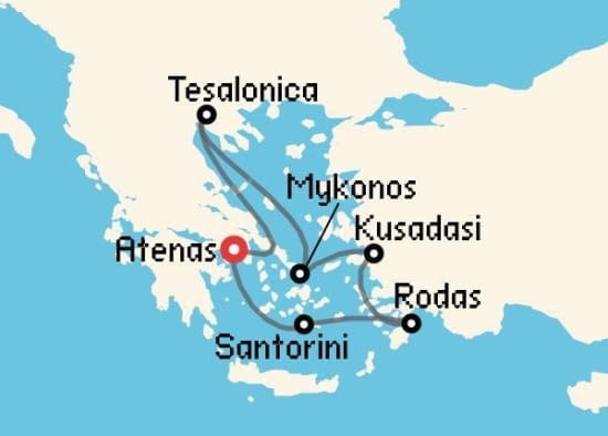 Itinerario del Crucero Islas Griegas desde Atenas - El Pireo Celebrity Cruises