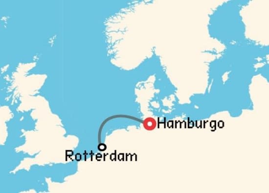 Itinerario del Crucero Báltico y Norte de Europa desde Hamburgo MSC Cruceros