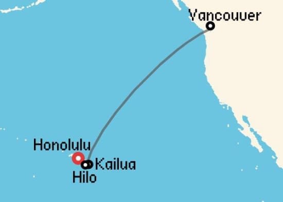 Itinerario del Crucero Hawai desde Honolulu Celebrity Cruises