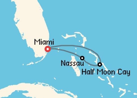 Itinerario del Crucero Caribe desde Miami Carnival Cruise Lines