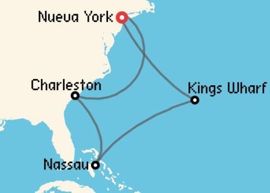 Itinerario del Crucero Norteamérica y Canadá desde Nueva York Virgin Voyages