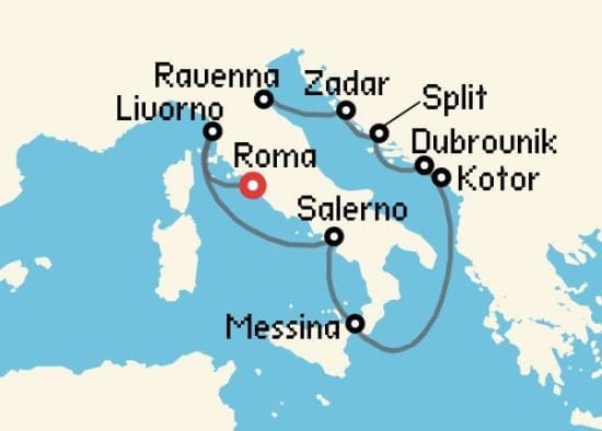 Itinerario del Crucero Islas Griegas desde Roma - Civitavecchia Celebrity Cruises