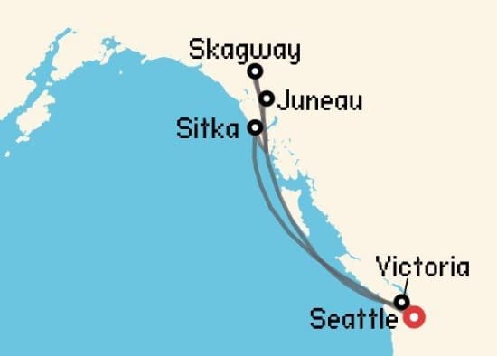 Itinerario del Crucero Alaska desde Seattle Royal Caribbean