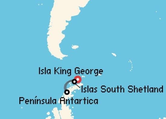 Itinerario del Crucero Antártida desde Isla King George Silversea