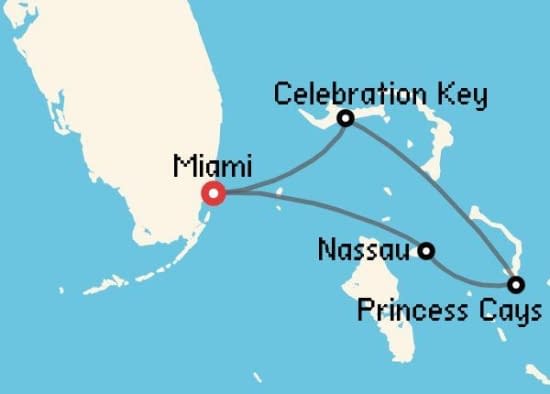Itinerario del Crucero Caribe desde Miami Carnival Cruise Lines