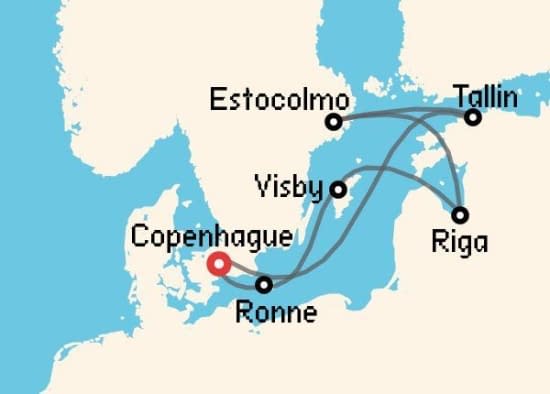 Itinerario del Crucero Báltico y Norte de Europa desde Copenhague Explora Journeys