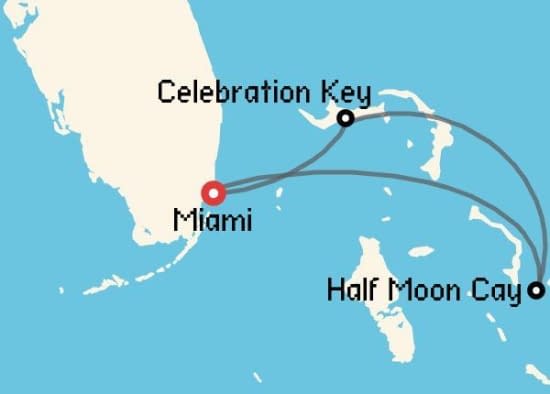 Itinerario del Crucero Caribe desde Miami Carnival Cruise Lines