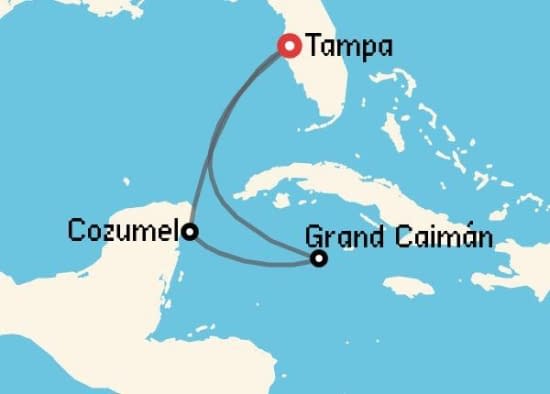Itinerario del Crucero Caribe desde Galveston Carnival Cruise Lines