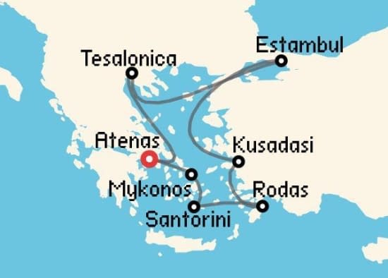 Itinerario del Crucero Islas Griegas desde Atenas - El Pireo Celebrity Cruises