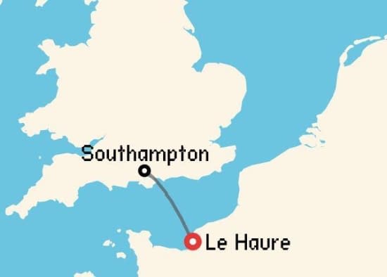 Itinerario del Crucero Báltico y Norte de Europa desde Le Havre - París MSC Cruceros