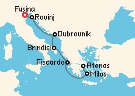 Itinerario del Crucero Islas Griegas desde Fusina - Venecia Explora Journeys