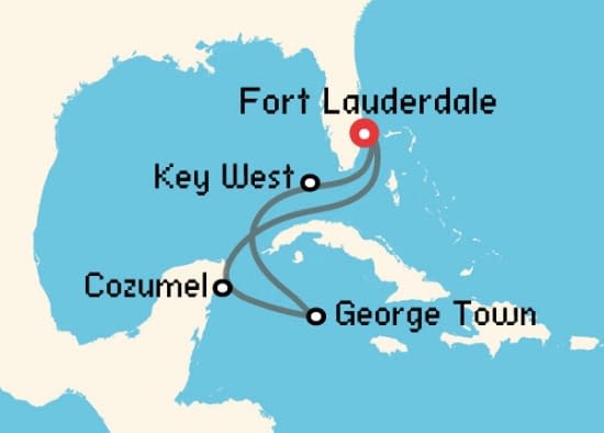 Itinerario del Crucero Caribe desde Fort Lauderdale Celebrity Cruises