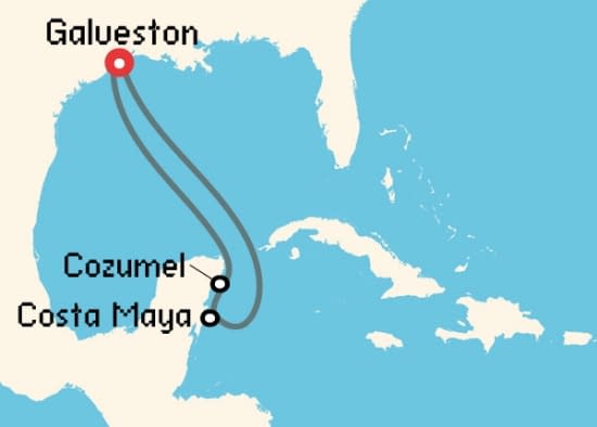 Itinerario del Crucero Caribe desde Galveston Royal Caribbean