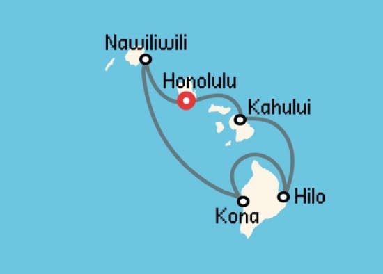 Itinerario del Crucero Hawai desde Honolulu Norwegian Cruise Line