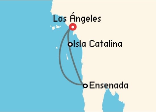 Itinerario del Crucero Norteamérica y Canadá desde Los Ángeles Carnival Cruise Lines