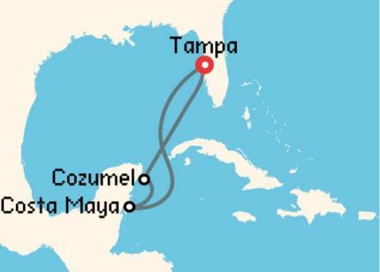Itinerario del Crucero Caribe desde Tampa Royal Caribbean